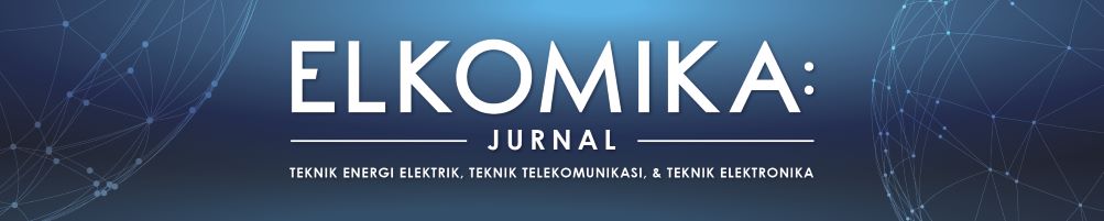 <p><a href="https://ejurnal.itenas.ac.id/index.php/elkomika" target="_blank">ELKOMIKA: Jurnal Teknik Energi Elektrik, Teknik Telekomunikasi, &amp; Teknik Elektronika (SINTA 3| ISSN (Print): 2338-8323 | ISSN (Online): 2459-9638)</a></p>