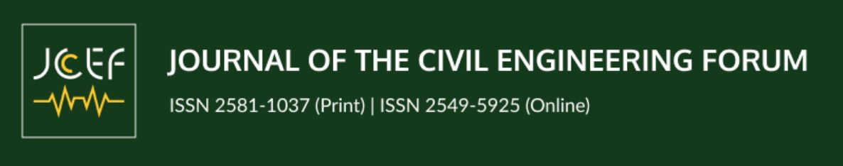 <p><a href="https://jurnal.ugm.ac.id/v3/jcef/" target="_blank">Journal of the Civil Engineering Forum (JCEF) ISSN 2581-1037 (Scopus, Sinta 1)</a></p>
